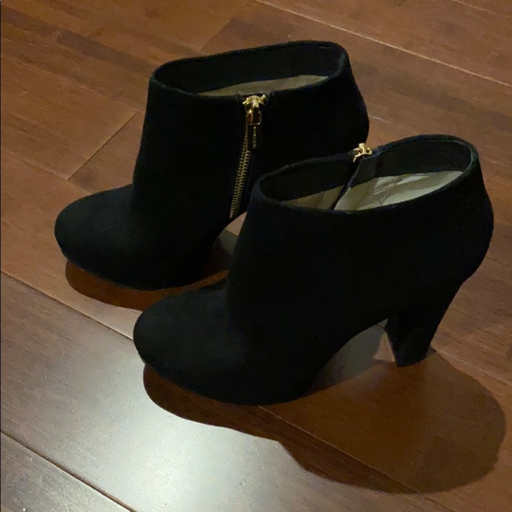Black MIchael Kors heeled ankle boots
